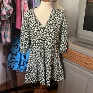 Asos Green Floral Mini Dress